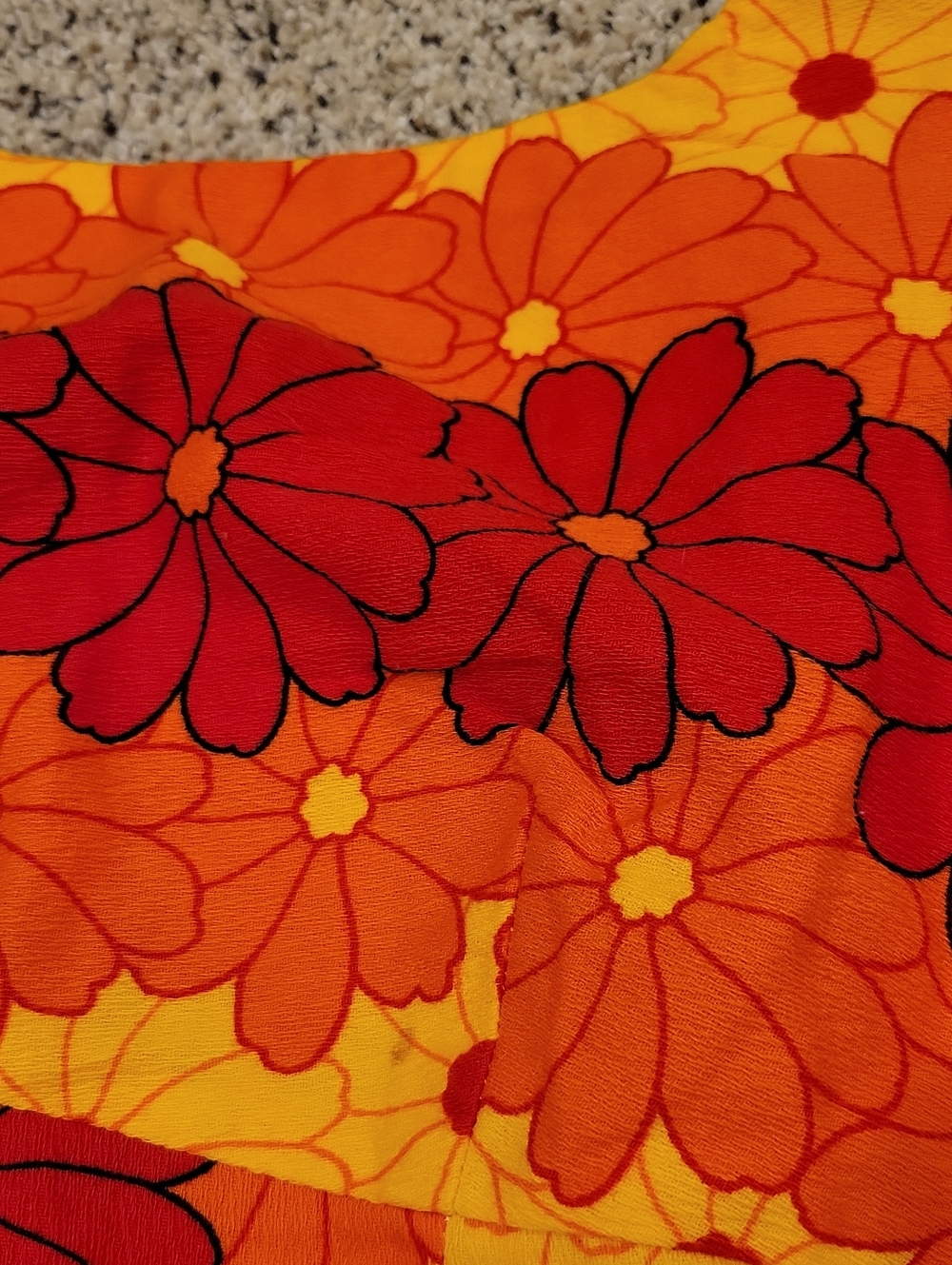 Vintage Ui-Maikai 1960 Mod Maxi Empire Hawaiian Dress Cotton Small - Picture 5 of 10